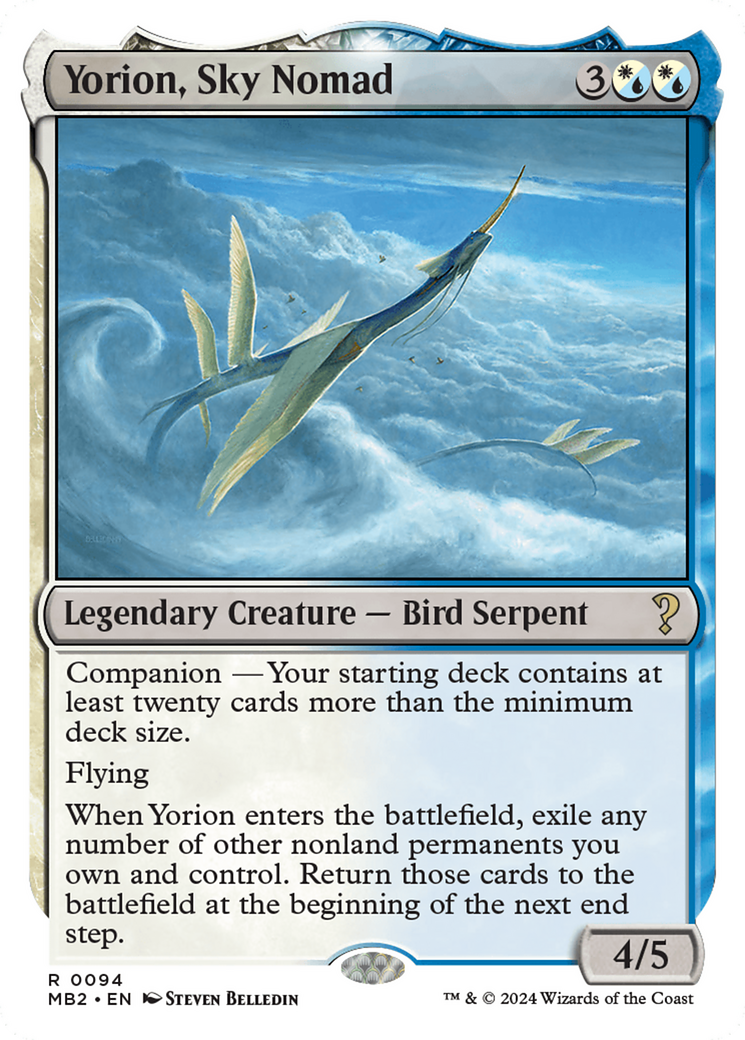 Yorion, Sky Nomad (White Border) [Mystery Booster 2] | Mindsight Gaming