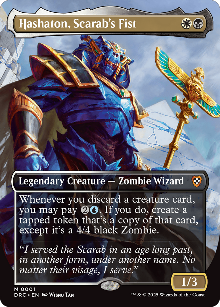 Hashaton, Scarab's Fist (Borderless) [Aetherdrift Commander] | Mindsight Gaming