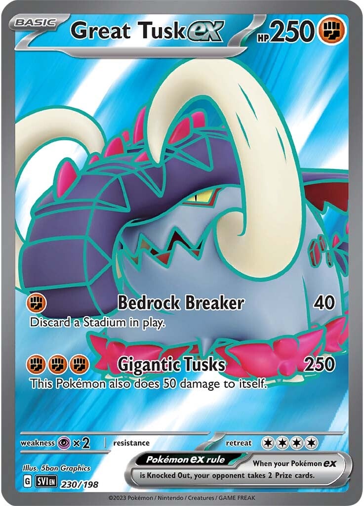 Great Tusk ex (230/198) [Scarlet & Violet: Base Set] | Mindsight Gaming