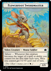 Rabbit // Flowerfoot Swordmaster Double-Sided Token [Bloomburrow Tokens] | Mindsight Gaming