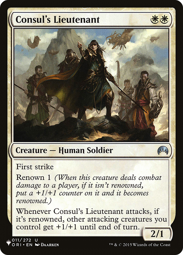 Consul's Lieutenant [The List Reprints] | Mindsight Gaming