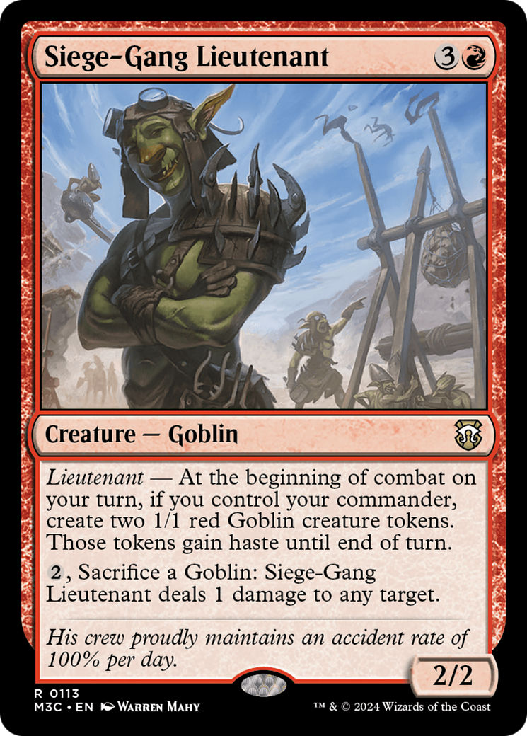 Siege-Gang Lieutenant [Modern Horizons 3 Commander] | Mindsight Gaming