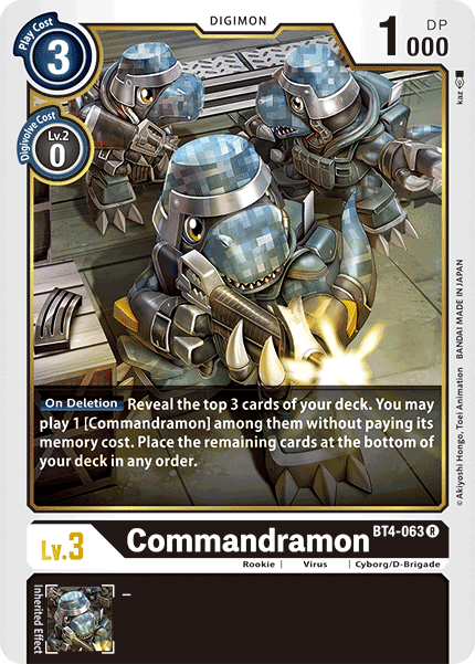 Commandramon [BT4-063] [Great Legend] | Mindsight Gaming