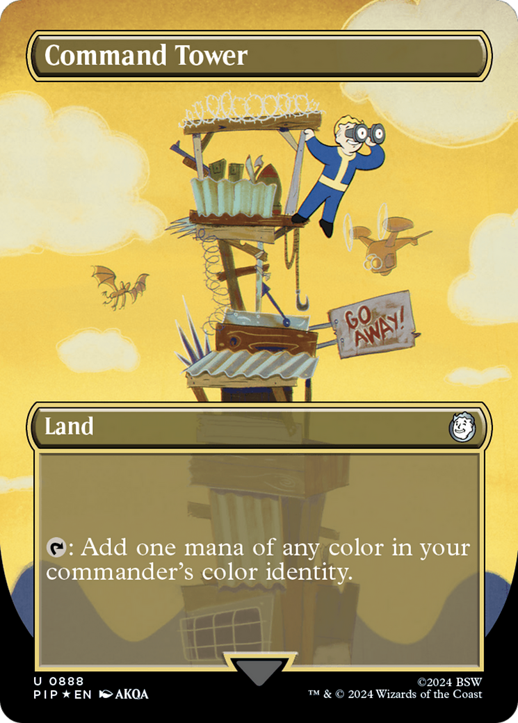 Command Tower (Borderless) (Surge Foil) [Fallout] | Mindsight Gaming