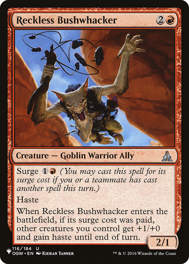 Reckless Bushwhacker [The List Reprints] | Mindsight Gaming