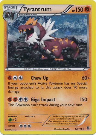 Tyrantrum (62/111) (Cosmos Holo) [XY: Furious Fists] | Mindsight Gaming