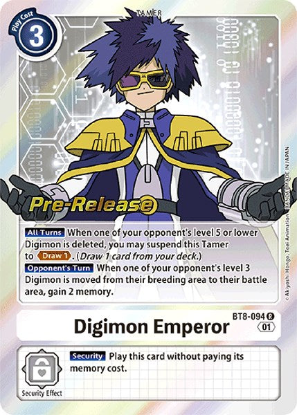 Digimon Emperor [BT8-094] [New Awakening Pre-Release Promos] | Mindsight Gaming