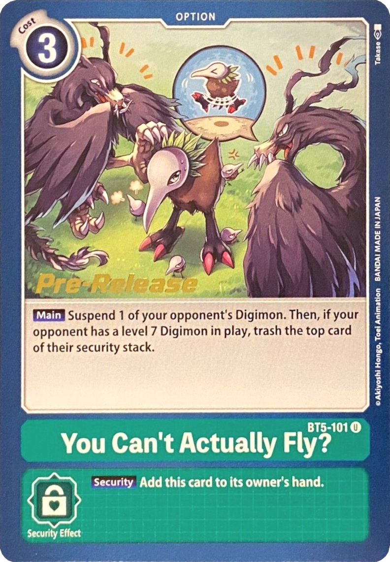 You Can't Actually Fly? [BT5-101] [Battle of Omni Pre-Release Promos] | Mindsight Gaming