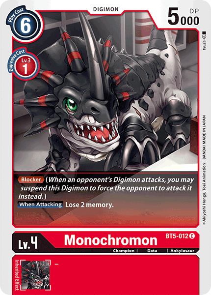 Monochromon [BT5-012] [Battle of Omni] | Mindsight Gaming