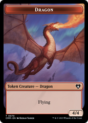 Dragon // Kor Ally Double-Sided Token [Commander Masters Tokens] | Mindsight Gaming