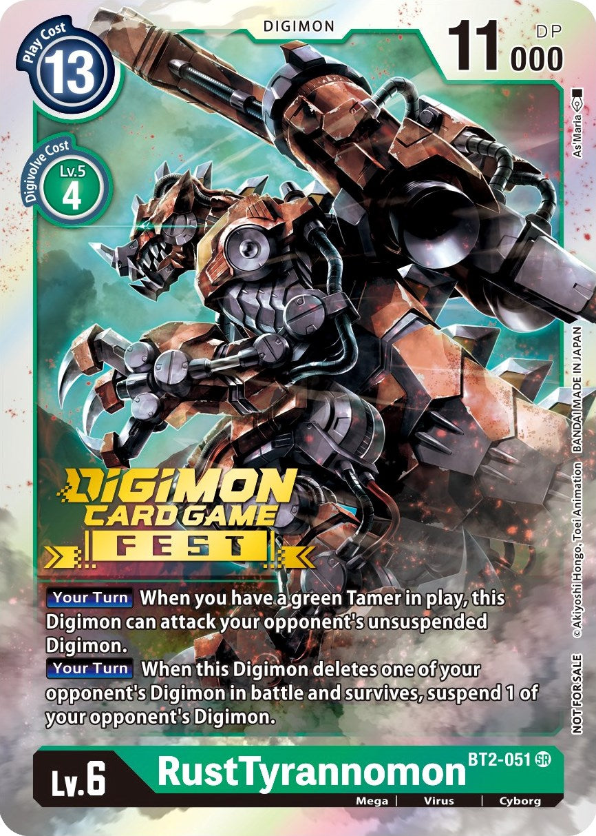 RustTyrannomon [BT2-051] (Digimon Card Game Fest 2022) [Release Special Booster Promos] | Mindsight Gaming