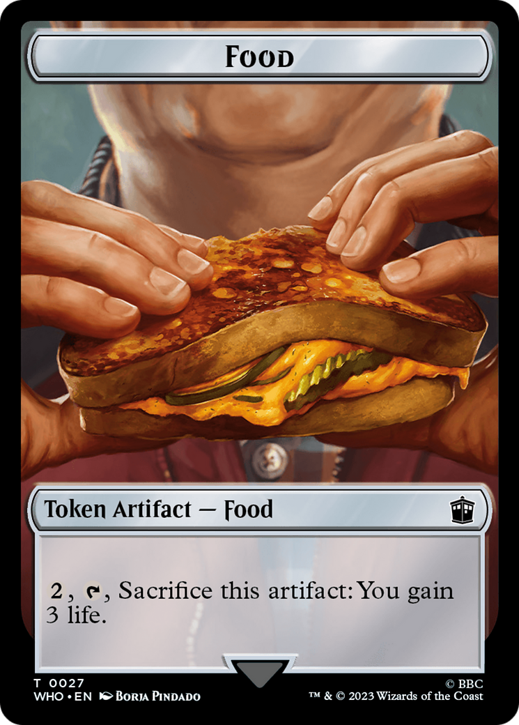 Alien Warrior // Food (0027) Double-Sided Token [Doctor Who Tokens] | Mindsight Gaming