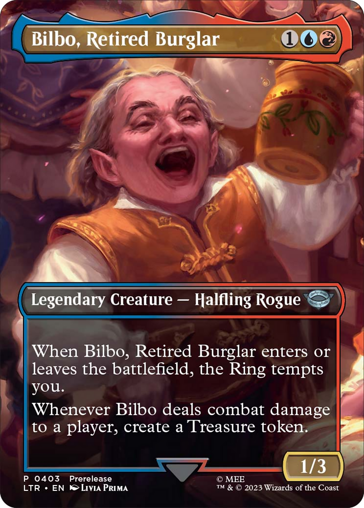 Bilbo, Retired Burglar (Borderless Alternate Art) [The Lord of the Rings: Tales of Middle-Earth] | Mindsight Gaming