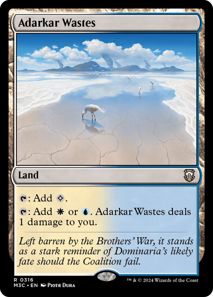 Adarkar Wastes (Ripple Foil) [Modern Horizons 3 Commander] | Mindsight Gaming