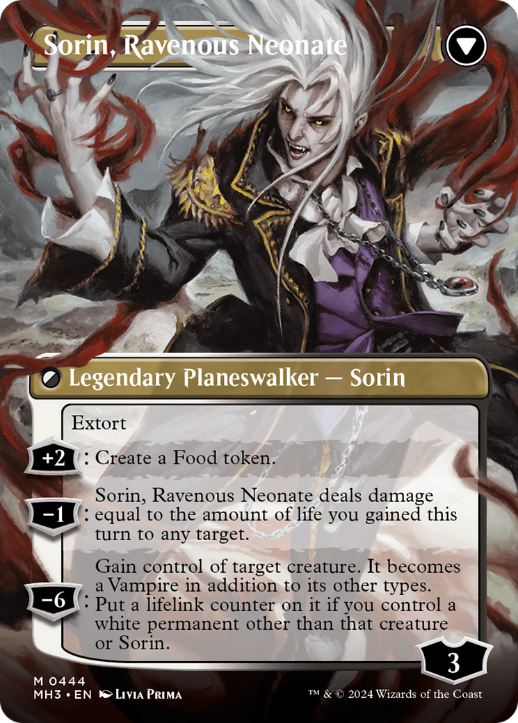 Sorin of House Markov // Sorin, Ravenous Neonate (Borderless) [Modern Horizons 3] | Mindsight Gaming