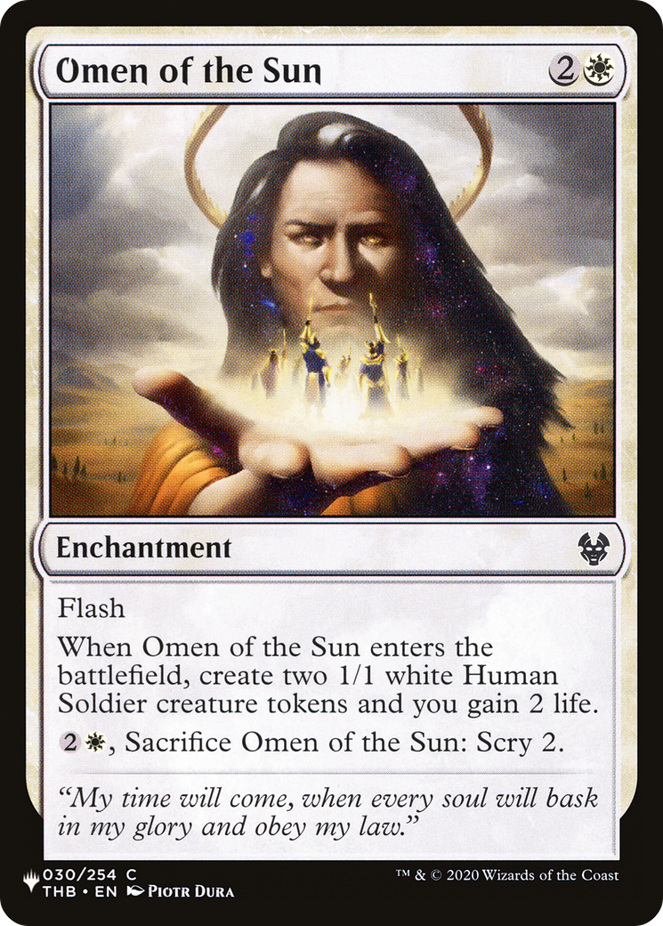 Omen of the Sun [The List Reprints] | Mindsight Gaming