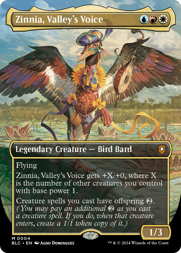 Zinnia, Valley's Voice (Borderless) [Bloomburrow Commander] | Mindsight Gaming