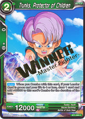 Trunks, Protector of Children (Winner Stamped) (BT1-069) [Tournament Promotion Cards] | Mindsight Gaming