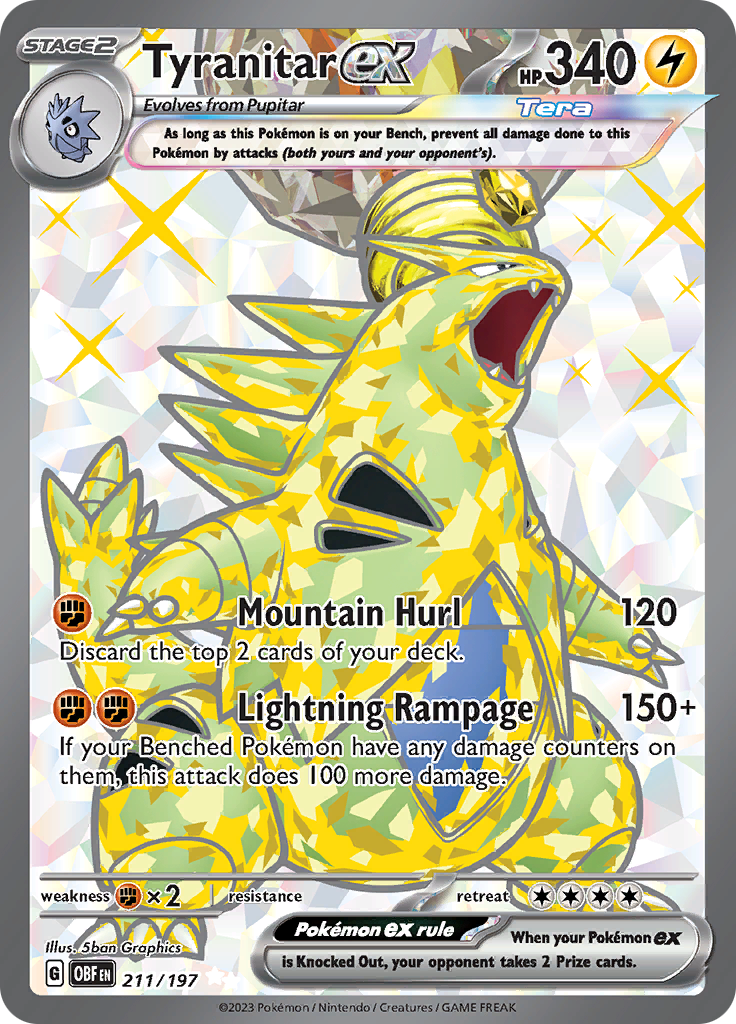 Tyranitar ex (211/197) [Scarlet & Violet: Obsidian Flames] | Mindsight Gaming