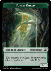 Boar (Ripple Foil) // Forest Dryad Double-Sided Token [Modern Horizons 3 Commander Tokens] | Mindsight Gaming