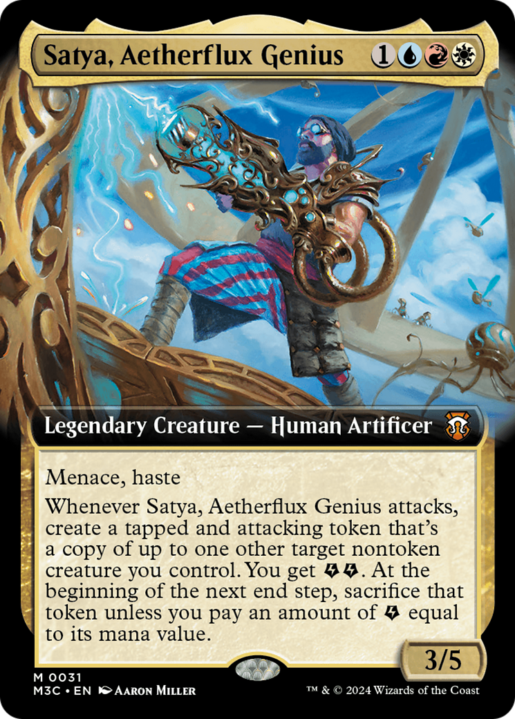 Satya, Aetherflux Genius (Extended Art) [Modern Horizons 3 Commander] | Mindsight Gaming