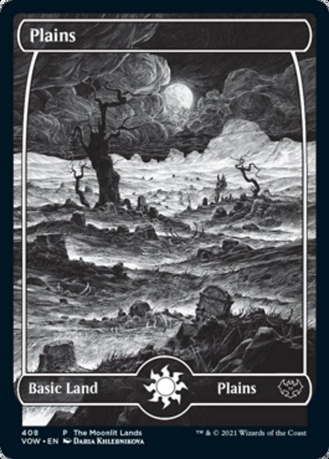 Plains (The Moonlit Lands) (Foil Etched) [Innistrad: Crimson Vow Promos] | Mindsight Gaming