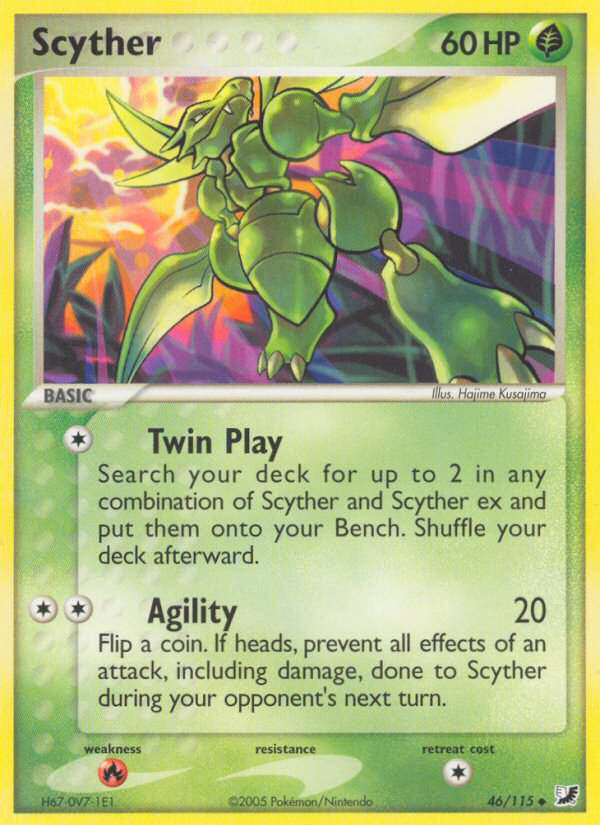 Scyther (46/115) [EX: Unseen Forces] | Mindsight Gaming