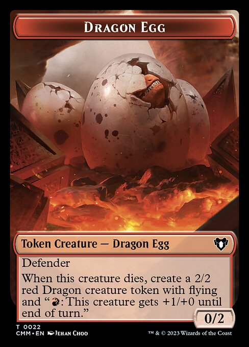 Treasure // Dragon Egg Double-Sided Token [Commander Masters Tokens] | Mindsight Gaming