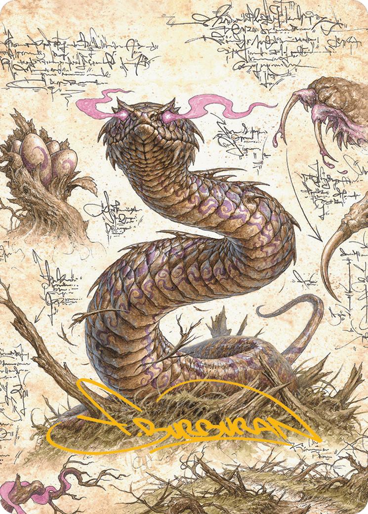 Rottenmouth Viper Art Card (Gold-Stamped Signature) [Bloomburrow Art Series] | Mindsight Gaming