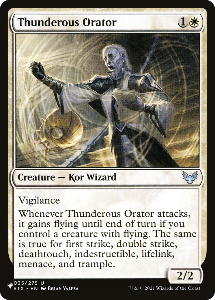 Thunderous Orator [The List Reprints] | Mindsight Gaming