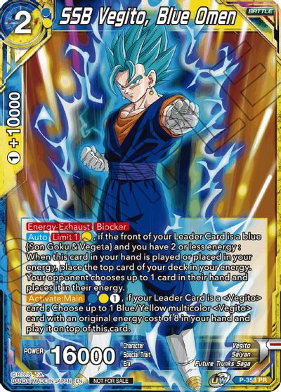 SSB Vegito, Blue Omen (P-353) [Tournament Promotion Cards] | Mindsight Gaming