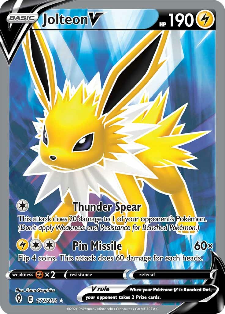 Jolteon V (177/203) [Sword & Shield: Evolving Skies] | Mindsight Gaming