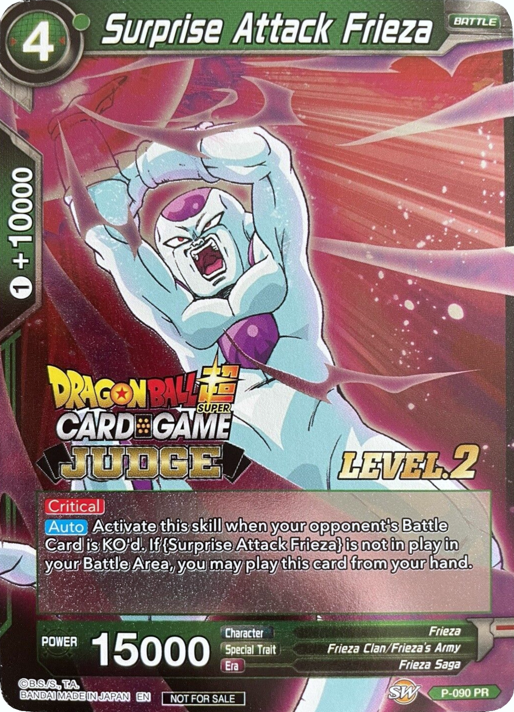 Surprise Attack Frieza (Level 2) (P-090) [Judge Promotion Cards] | Mindsight Gaming