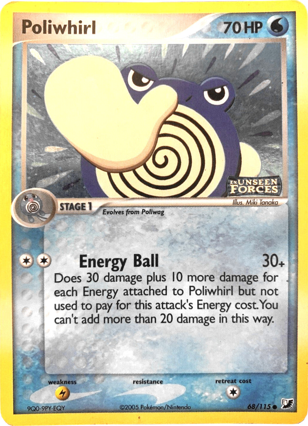 Poliwhirl (68/115) (Stamped) [EX: Unseen Forces] | Mindsight Gaming