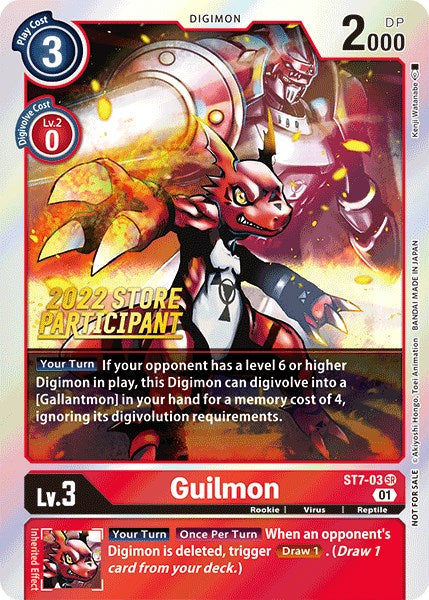 Guilmon [ST7-03] (2022 Store Participant) [Starter Deck: Gallantmon Promos] | Mindsight Gaming