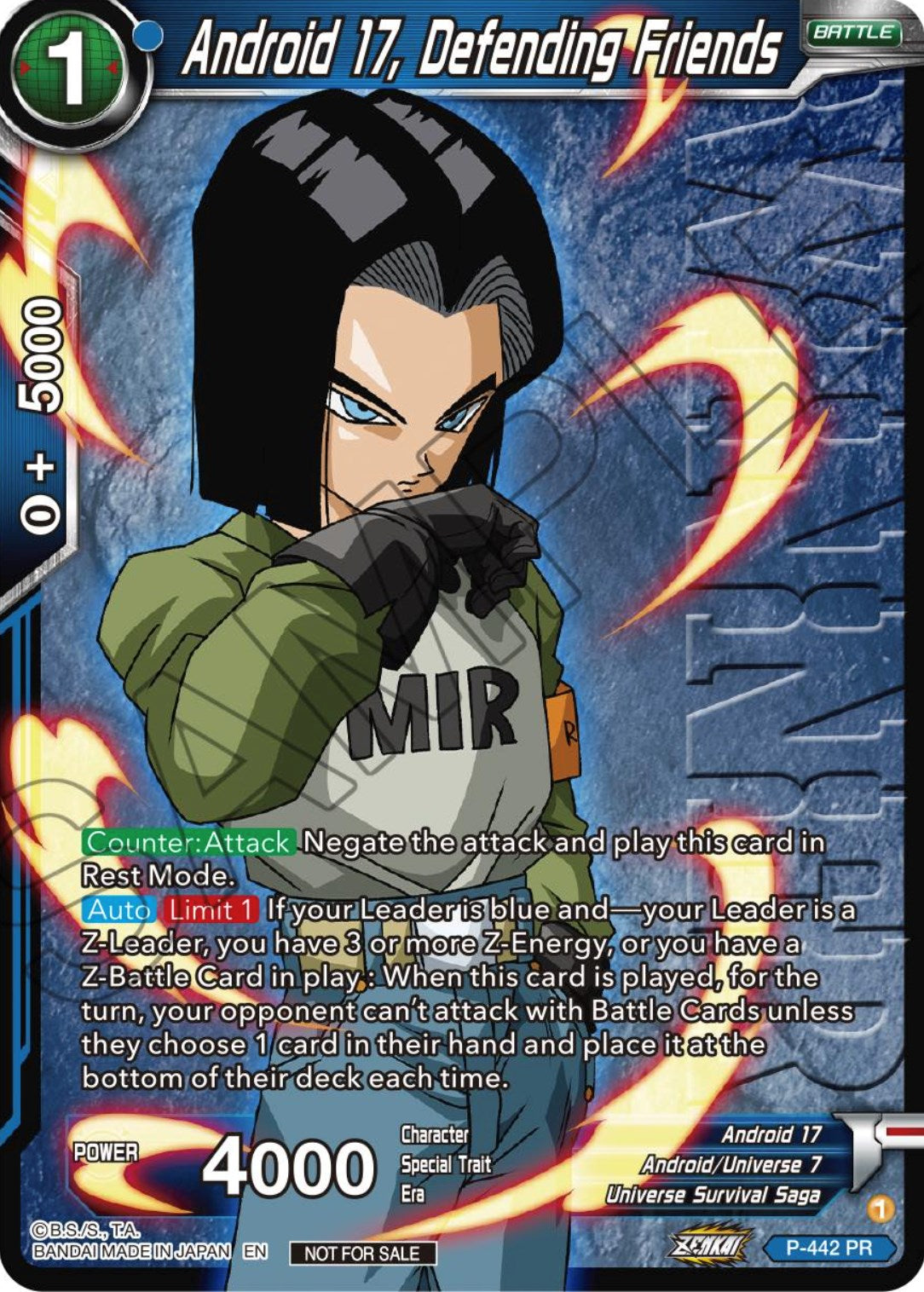 Android 17, Defending Friends (Winner) (P-442) [Tournament Promotion Cards] | Mindsight Gaming