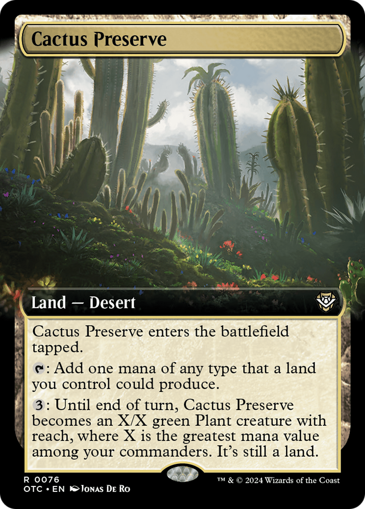 Cactus Preserve (Extended Art) [Outlaws of Thunder Junction Commander] | Mindsight Gaming