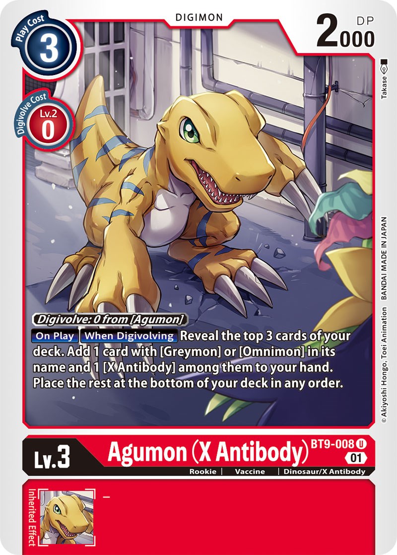 Agumon (X Antibody) [BT9-008] [X Record] | Mindsight Gaming