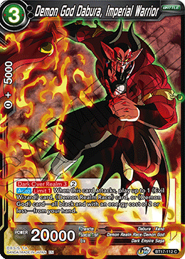 Demon God Dabura, Imperial Warrior (BT17-112) [Ultimate Squad] | Mindsight Gaming