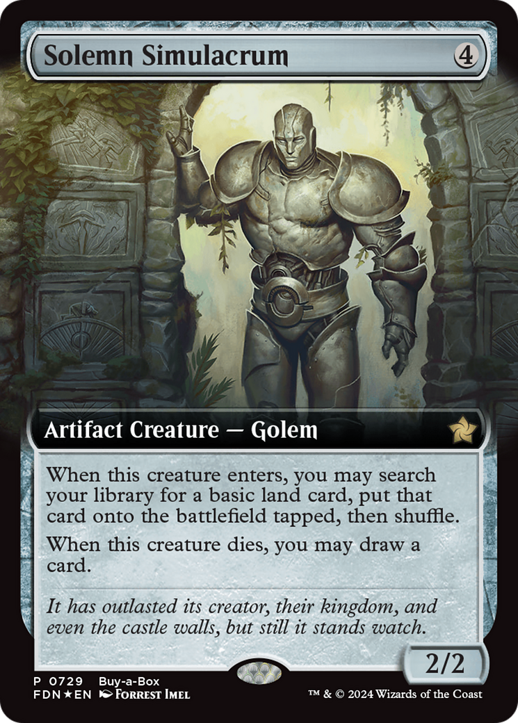 Solemn Simulacrum (Extended Art) (Buy-A-Box) [Foundations Promos] | Mindsight Gaming