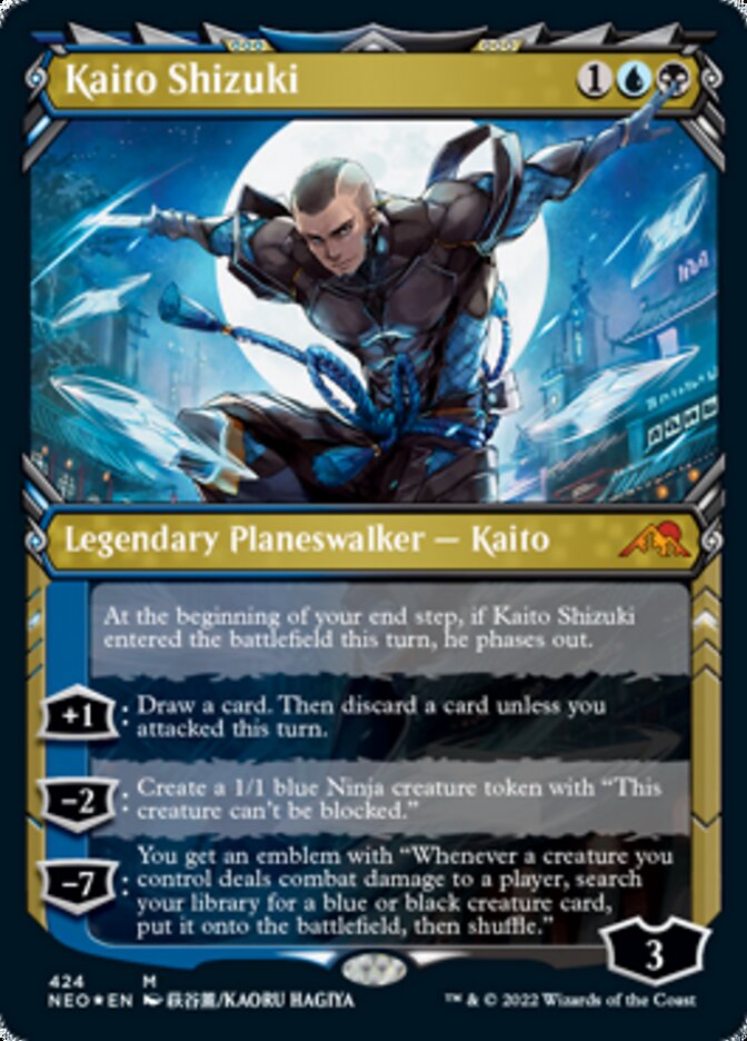 Kaito Shizuki (Showcase) (Foil Etched) [Kamigawa: Neon Dynasty] | Mindsight Gaming