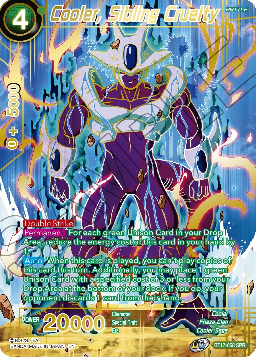 Cooler, Sibling Cruelty (SPR) (BT17-068) [Ultimate Squad] | Mindsight Gaming