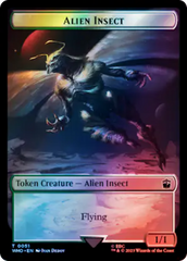 Alien // Alien Insect Double-Sided Token (Surge Foil) [Doctor Who Tokens] | Mindsight Gaming