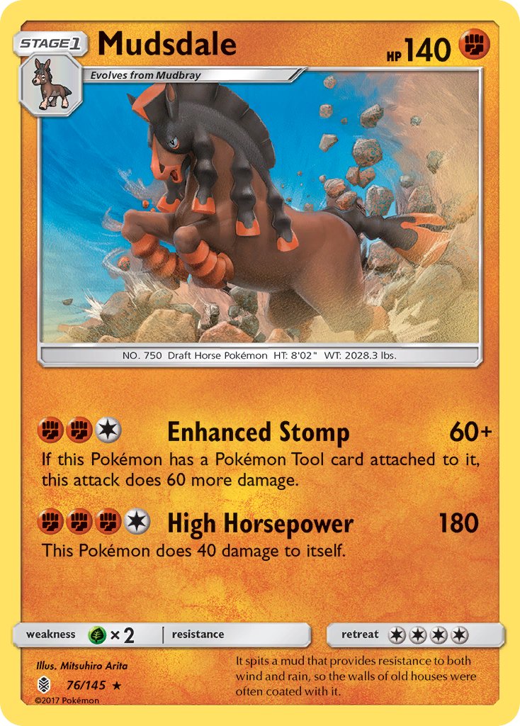 Mudsdale (76/145) (Prerelease Kit Exclusive) (Theme Deck Exclusive) [Sun & Moon: Guardians Rising] | Mindsight Gaming