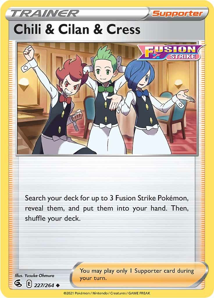 Chili & Cilan & Cress (227/264) [Sword & Shield: Fusion Strike] | Mindsight Gaming