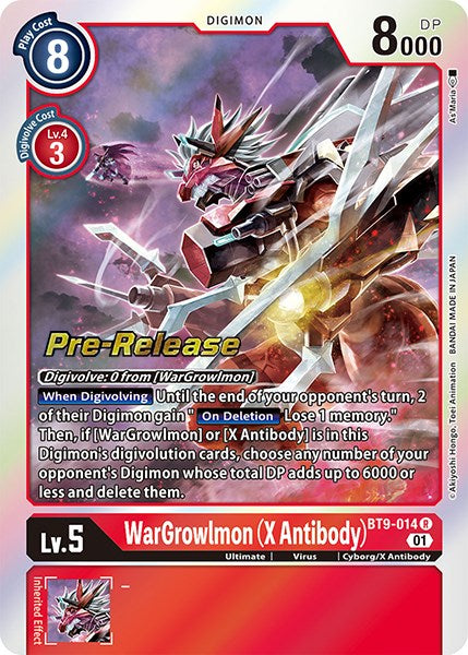 WarGrowlmon (X Antibody) [BT9-014] [X Record Pre-Release Promos] | Mindsight Gaming