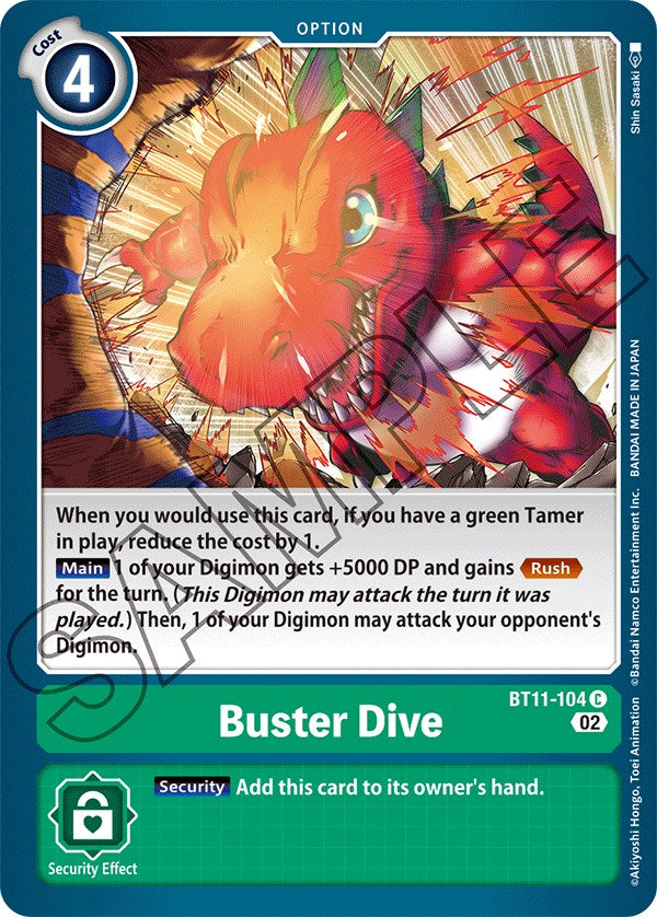 Buster Dive [BT11-104] [Dimensional Phase] | Mindsight Gaming