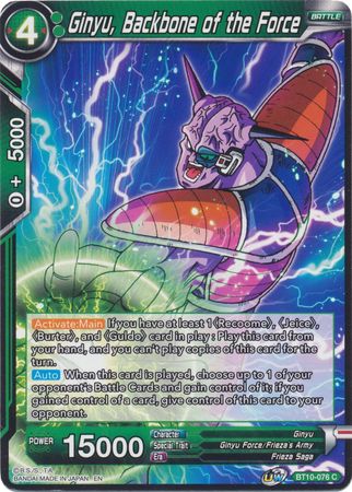 Ginyu, Backbone of the Force (BT10-076) [Rise of the Unison Warrior 2nd Edition] | Mindsight Gaming