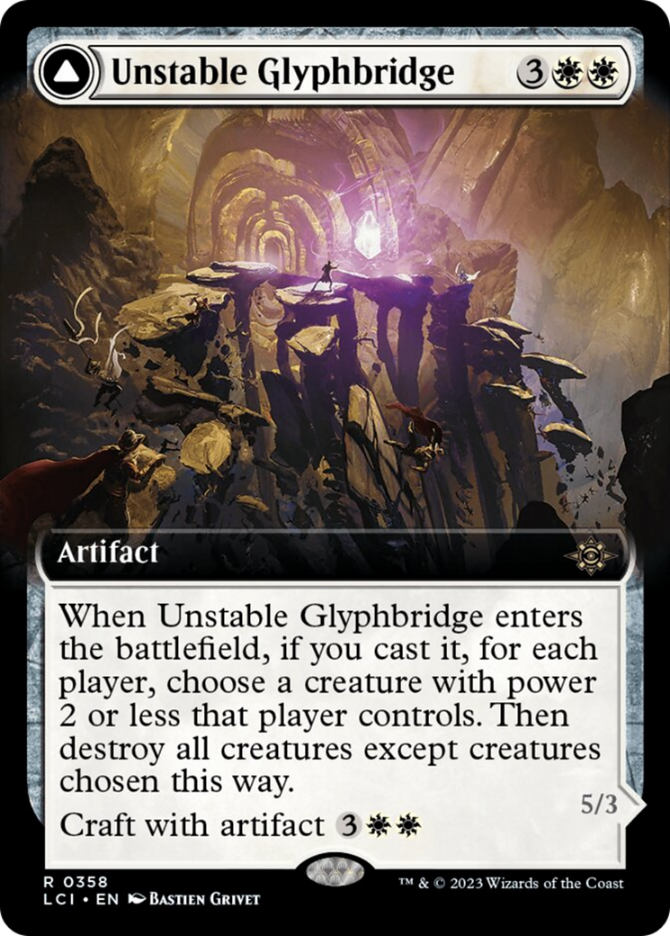 Unstable Glyphbridge // Sandswirl Wanderglyph (Extended Art) [The Lost Caverns of Ixalan] | Mindsight Gaming