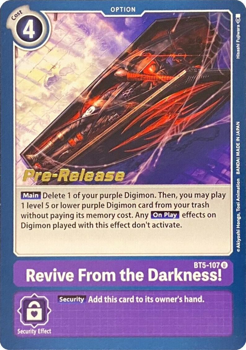 Revive From the Darkness! [BT5-107] [Battle of Omni Pre-Release Promos] | Mindsight Gaming